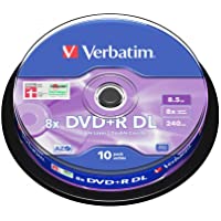 Verbatim 43666 - DVD+R vírgenes de Doble Capa (Paquete de 10)